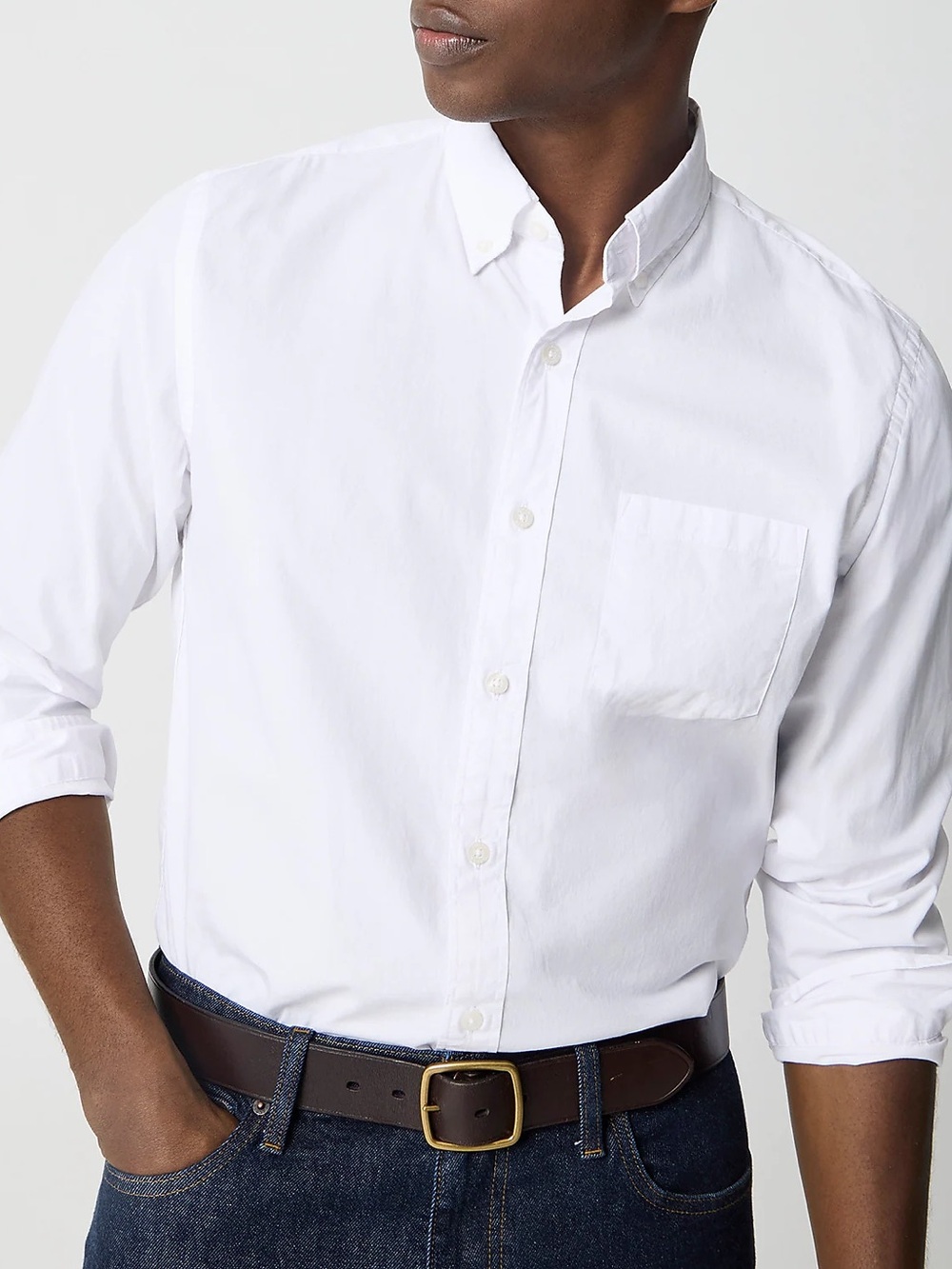 NWOT J.Crew Slim Untucked Flex Washed Shirt White XXL Button Down